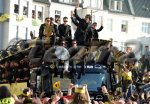 Autokorso von Borussia Dortmundauf dem Borsigplatz